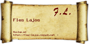 Fles Lajos névjegykártya