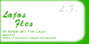 lajos fles business card